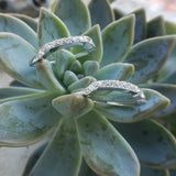 18k white gold (9) diamond estate curved band - Granat Bros