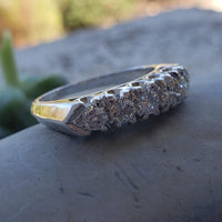 Platinum diamond vintage wedding band