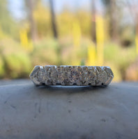 Platinum diamond vintage wedding band
