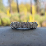 Platinum diamond vintage wedding band