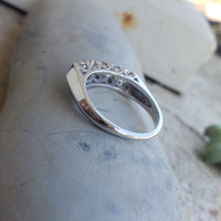 Platinum diamond vintage wedding band