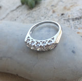 Platinum diamond vintage wedding band