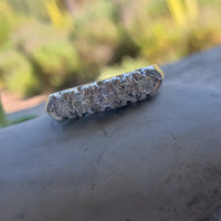 Platinum diamond vintage wedding band