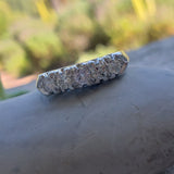 Platinum diamond vintage wedding band