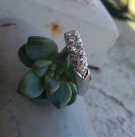 Platinum diamond vintage wedding band