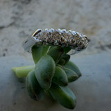 Platinum diamond vintage wedding band