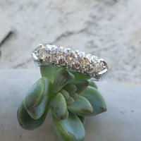 Platinum diamond vintage wedding band