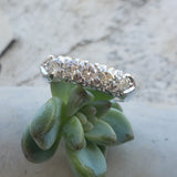 Platinum diamond vintage wedding band