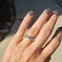Platinum diamond vintage wedding band