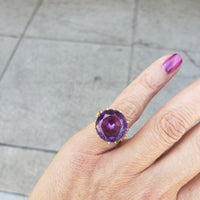 14k gold created Alexandrite estate Ring