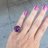 14k gold created Alexandrite estate Ring