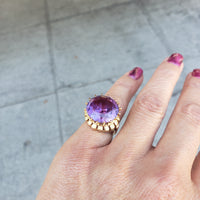14k gold created Alexandrite estate Ring