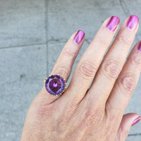 14k gold created Alexandrite estate Ring