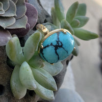 14k gold turquoise estate ring
