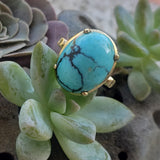 14k gold turquoise estate ring