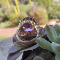 14k gold created Alexandrite estate Ring