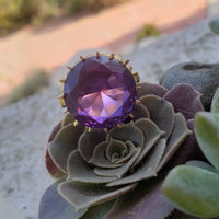 14k gold created Alexandrite estate Ring