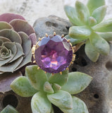 14k gold created Alexandrite estate Ring