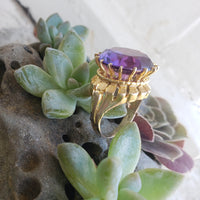 14k gold created Alexandrite estate Ring