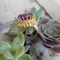 14k gold created Alexandrite estate Ring