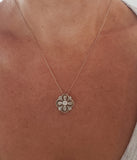 Platinum & 18k gold Deco c.1920s filigree diamond necklace pendant