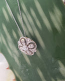 Platinum & 18k gold Deco c.1920s filigree diamond necklace pendant