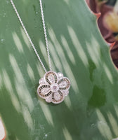 Platinum & 18k gold Deco c.1920s filigree diamond necklace pendant