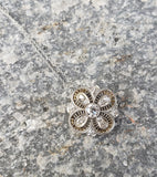 Platinum & 18k gold Deco c.1920s filigree diamond necklace pendant
