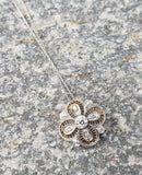 Platinum & 18k gold Deco c.1920s filigree diamond necklace pendant