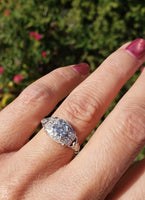 Platinum Art Deco c.1920's  apx .70ct European cut diamond ring