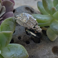 Platinum Art Deco c.1920's  apx .70ct European cut diamond ring