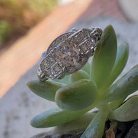 Platinum Art Deco c.1920's  apx .70ct European cut diamond ring