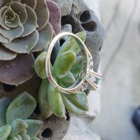 Platinum Aquamarine & Diamond estate Ring