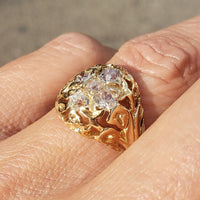 Victorian 14k gold old mine cut diamond ring 🤩