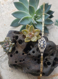 18k gold two tone diamond & sapphire Edwardian bracelet