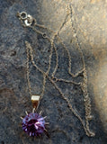 10k gold vintage created alexandrite pendant necklace