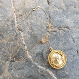 10k yellow gold estate SNAKE locket pendant necklace 🐍