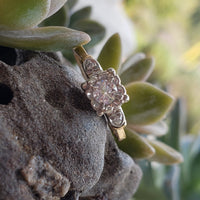 14k gold two tone c.30's-40's diamond engagement ring