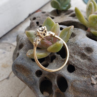 14k gold two tone c.30's-40's diamond engagement ring