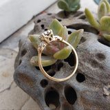 14k gold two tone c.30's-40's diamond engagement ring