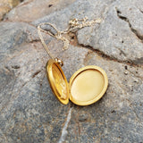 10k yellow gold estate SNAKE locket pendant necklace 🐍