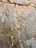 10k gold Victorian OPAL & pearl necklace pendant lavaliere