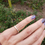 14k gold two tone 3 diamond estate Deco c.30's band