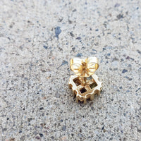 14k gold amethyst citrine peridot & topaz estate stud earrings