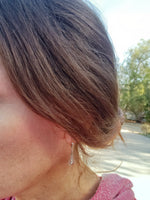 platinum & 18k gold two tone Deco diamond dangle earrings