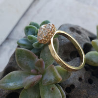 18k gold Edwardian mine diamond halo engagement ring - apx 1.60ct tw