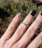 Platinum  20 diamond estate eternity band - size 4.7