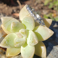 Platinum  20 diamond estate eternity band - size 4.7