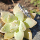 Platinum  20 diamond estate eternity band - size 4.7