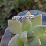 Platinum  20 diamond estate eternity band - size 4.7
